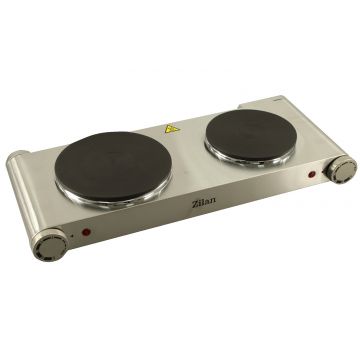Plita electrica din inox cu 2 ochiuri ZLN0542, 2500W
