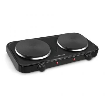 Plita electrica Esperanza EKH010K, Protectie supraincalzire, 2000 W, Negru