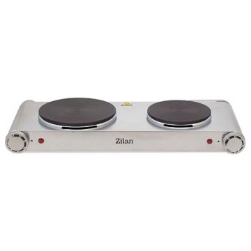 Plita electrica inox ZILAN ZLN-0542, 58x33 cm, 2 ochiuri, 2250W