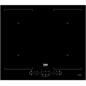 Plita incorporabila Beko HII64201F2HT, Inductie, OverHeat Safety System, 4 zone de gatit, Sticla (Negru)