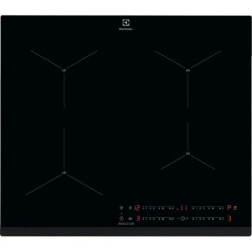 Plita incorporabila Electrolux EIS62443, Inductie, 4 zone gatit, Touch control, Conectivitate hota, 60 cm, Negru