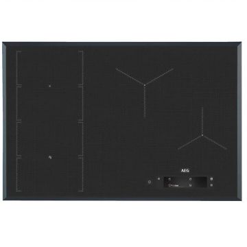 Plita incorporabila inductie Aeg IAE84851FB, 4 zone, 80 cm, Booster, control touch, TFT display, conectivitate hota, timer, SenseFry, negru