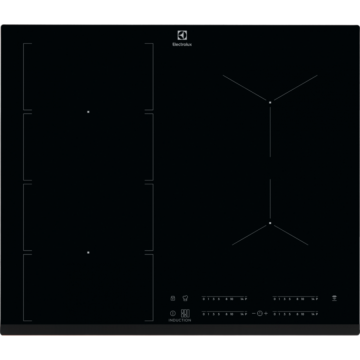 Plita incorporabila inductie Electrolux EIV654, 4 zone de gatit, Touch control, 60 cm, sticla neagra