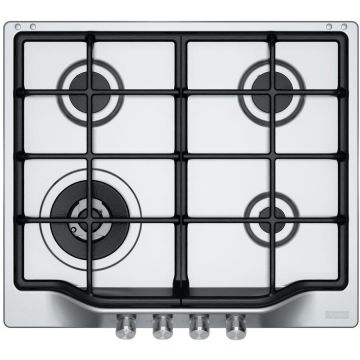 Plita incorporabila Trend Line 600 FHTL 604 3G TC XS C, 4 arzatoare gaz, WOK, 60 cm, Inox