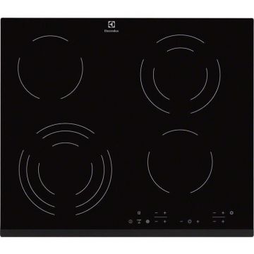 Plita incorporabila vitroceramica Electrolux EHF6343FOK, 4 zone de gatit, touch control, sticla neagra