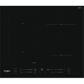 Plita incorporabila Whirlpool WL S6960 BF, inductie, 4 zone de gatit, 6th Sense, Touch control FlexiCook, sticla neagra