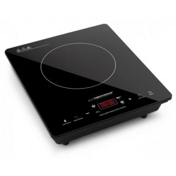 Plita inductie Esperanza Vesuvius, 2000 W, timer, vitroceramica, Negru