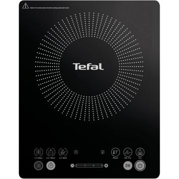 Plita cu inductie Tefal EveryDay Slim IH210801, 2100 W, 6 funcții de gatit, Ecran digital, Suprafata ceramica, Negru