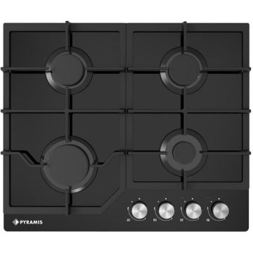 Plita Gaz 60PG 6601 Fonta Black Glass