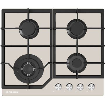 Plita Gaz 60PG 6613 Beige Glass  Wok si Fonta