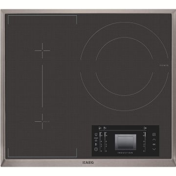 Plita incorporabila AEG HK693320XG, Inductie, 3 Zone de gatit, Touch control, 60 cm, Inox