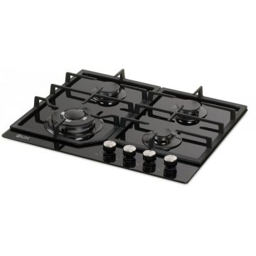 Plita Incorporabila Almeria Wok Jz4bk60 Gaz 4 Arzatoare Wok Aprindere Electrica Gratare Fonta Siguranta 60cm Negru