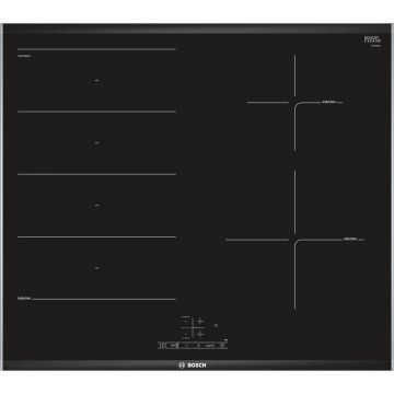 Plita incorporabila Bosch PXE675BB1E, Inductie, Vitroceramica, 4 zone de gatit