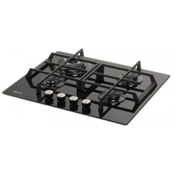 Plita Incorporabila Cordoba Wok Jz4bk60 Gaz 4 Arzatoare Wok Aprindere Electrica Gratare Fonta Siguranta 60cm Negru