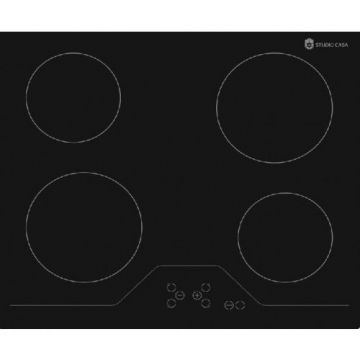 Plita incorporabila electrica VCR4RSP60DIGI Vitroceramica 4 zone de gatit Panou de comanda digital Sticla neagra