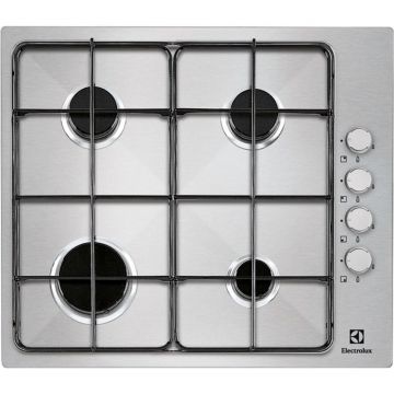 Plita incorporabila Electrolux EGG6042NSX, Gaz, 4 Arzatoare, Aprindere electrica, Inox