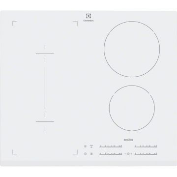 Plita incorporabila Electrolux EHI6540FWP, Inductie, 4 Zone de gatit, Touch control, 60 cm, Alb