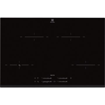 Plita incorporabila Electrolux EHR8540FHK, Inductie, 4 Zone de gatit, Touch control, 78 cm, Negru