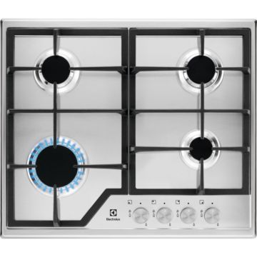 Plita incorporabila Electrolux KGS6426SX, Gaz, 4 arzatoare