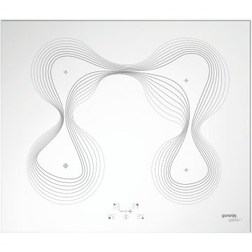 Plita incorporabila Gorenje Karim Rashid IT65KR, Inductie, 4 Zone de gatit, Touch control, Alb