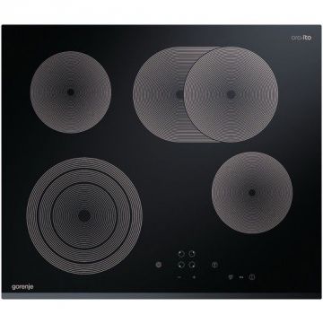 Plita incorporabila Gorenje Ora Ito ECT680-ORA, Vitroceramica, 4 Zone de gatit, Touch control, 60 cm, Negru