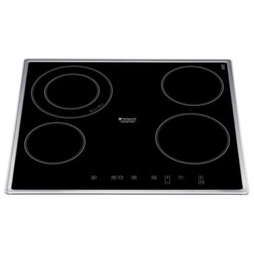 Plita incorporabila Hotpoint KRC641DB, Vitroceramica, 4 Zone, Touch Control, Negru