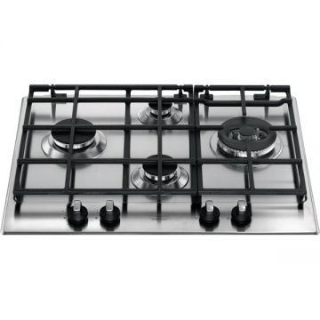 Plita incorporabila Hotpoint PK640R GH/HA, gaz, 4 arzatoare, 65 cm, aprindere electrica, inox