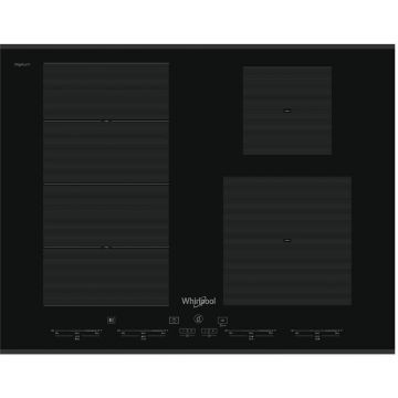 Plita incorporabila Whirlpool SMC 654 F/BT/IXL, Inductie, Vitroceramica, 5 zone de gatit