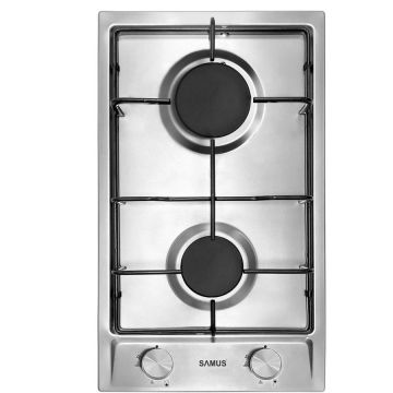 Plita PSG-32SX3 Gaz 2 Arzatoare Gratar Metalic Sistem Siguranta Arzatoare Aprindere Electrica L 29cm Inox