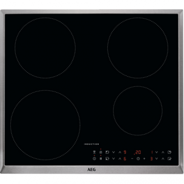 AEG Plita incorporabila AEG IKB64301XB, inductie, 4 zone de gatit, Touch control, 60 cm, negru