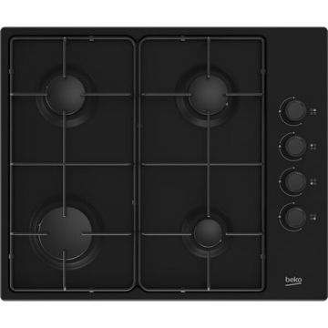 Beko Plita Beko Gas hob HIBG64120SB Gaz 4 zone Negru