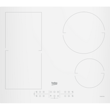 Beko Plita incorporabila Beko HII64200FMTW, Inductie , 4 zone de gatit, IndyFlex, Booster, Touch control 9 trepte, 60 cm, Alb