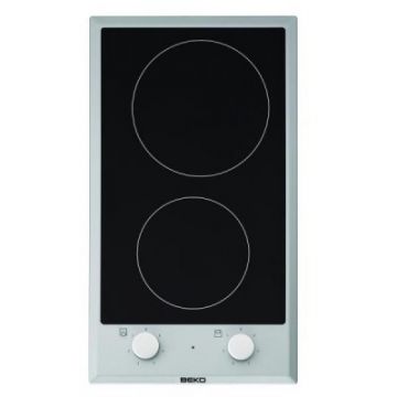 Beko Plita ceramica Beko HDCC 32200X, Electrica , Ceramica, 2 zone de incalzire , Negru