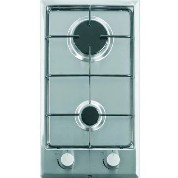 Beko Plita Incorporabila Beko HDCG 32220 SX, Gaz, 2 zone de gatit, 28.8 cm, Inox