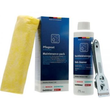 BOSCH BOSCH 00311900 Kit intretinere plite vitroceramice, lichid de curatare 250 ml, laveta si racleta