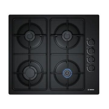 BOSCH Plita incorporabila Bosch POP6B6B80, Gaz, 4 zone de gatit, 60cm, Negru