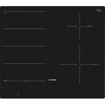 BOSCH Plita cu inductie BOSCH PXE601DC1E, 4 arzatoare, Negru