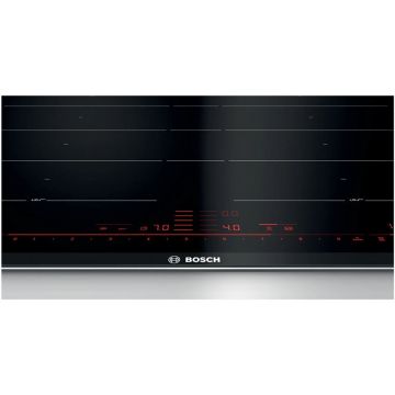 BOSCH Plita incorporabila Bosch PXY675DC1E, Inductie, 4 zone de gatit, FlexInduction Plus, PerfectFry, 60 cm, Negru