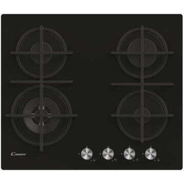 CANDY Plita Candy CDK6GF4WEKB Incorporabila 59.5 cm Gas 4 zone 4000 W, Negru