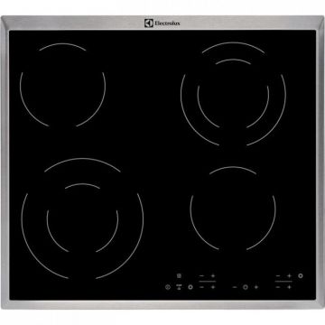 Electrolux Plita ceramica, Electrolux, 4 zone de gatit, 220 - 240V, 6300 W, Negru