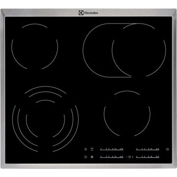 Electrolux Plita Electrolux EHF 46547XK, 4 arzatoare, 7100W, electrica, touch control, vitroceramica, Negru