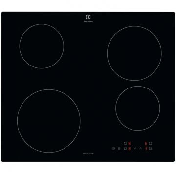 Electrolux Plita incorporabila Electrolux LIB60424CK, Inductie, 4 zone de gatit, Control Touch, Booster, Blocare de siguranta pentru copii, 60 cm, Negru