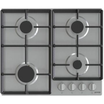 Gorenje Gorenje G641EX Plita incorporabila pe gaz, 60cm, 4 zone de gatit, 7650W, control mecanic, Inox