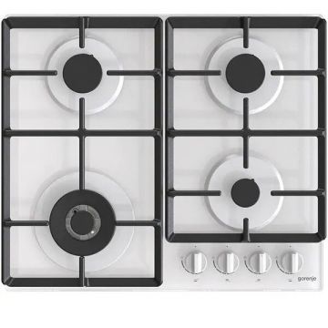 Gorenje Plita incorporabila GORENJE GTW641EW, gaz, 4 arzatoare, Alb