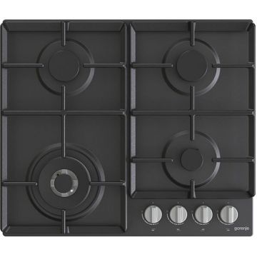Gorenje Plita incorporabila GORENJE GW641EXB, Gaz, 4 arzatoare, Wok, Negru