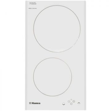 hansa Plita incorporabila Hansa BHIW38377, Inductie, 2 zone gatire, Control touch, Heat Control, Booster, Temporizator, 30 cm, Alb