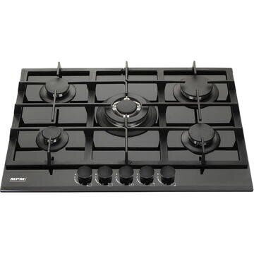 MPM Plita Plita Gaz cu arzator WOK MPM-70-GMH-21 5 zone de gatit Negru