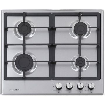 NobeLTek Plita incorporabila Nobeltek NHBG-6400IXF, Gaz, Aprindere electrica, Gratar fonta, Inox NobeLTek Plita incorporabila Nobeltek NHBG-6400IXF, Gaz, Aprindere electrica, Gratar fonta, Inox