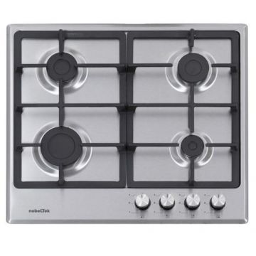 Plita incorporabila Nobeltek NHBG-6400IXF, Gaz, Aprindere electrica, Gratar fonta (Inox) Plita incorporabila Nobeltek NHBG-6400IXF, Gaz, Aprindere electrica, Gratar fonta (Inox)