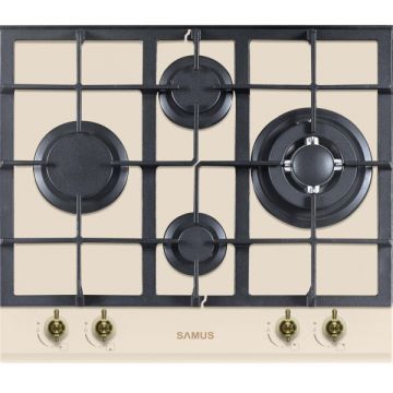 Samus Plita incorporabila Samus PSG-64VG1, gaz, 58 cm, rustic, bej